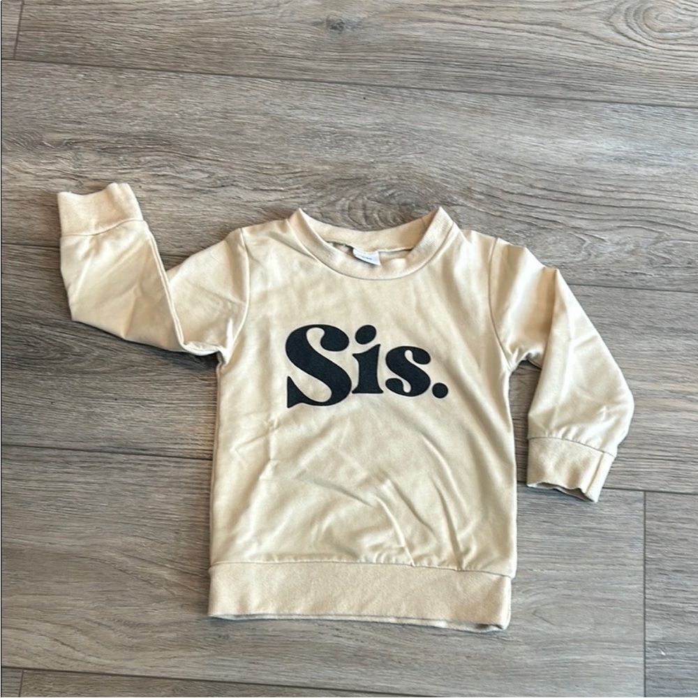 “Sis” Toddler Tan Sweatshirt